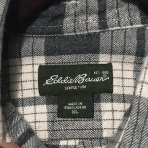 Eddie Bauer long Sleeve Flannel Shirt Size XL